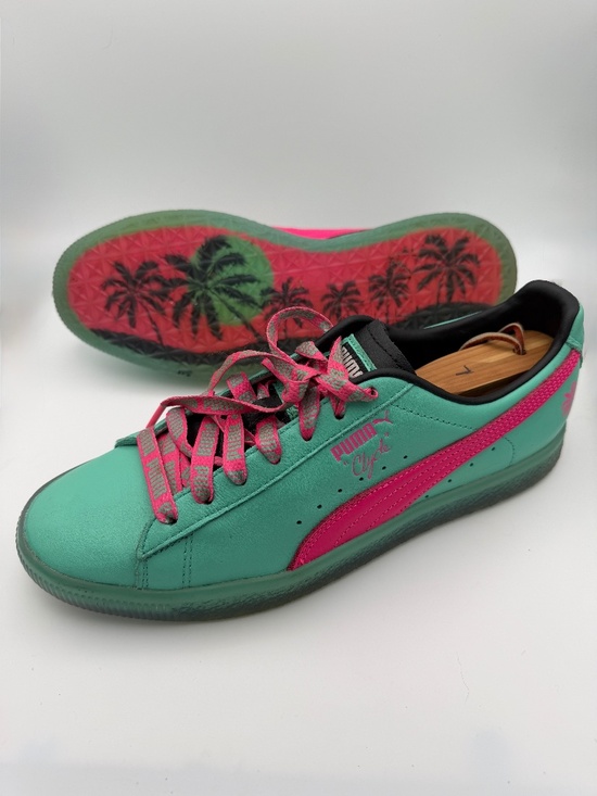 Puma Other - Puma Clyde 1973 South Beach Miami 36854201 Teal & Hot Pink Sneakers 80s Retro
